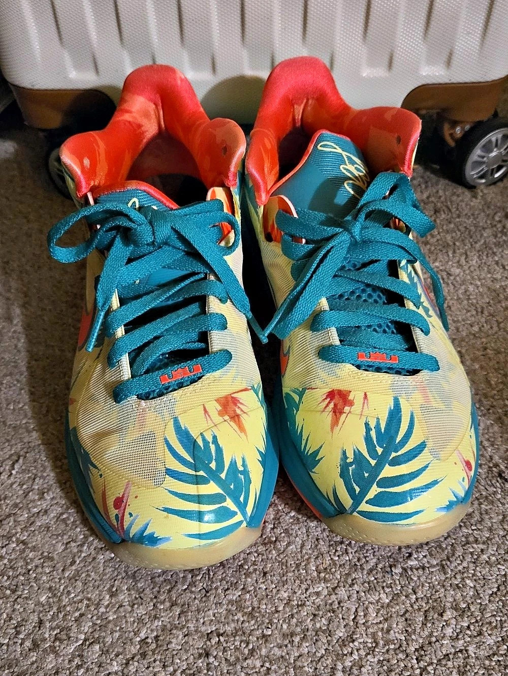 Nike LeBron 9 Low 'Floridian' Athletic Shoes Blue & Yellow